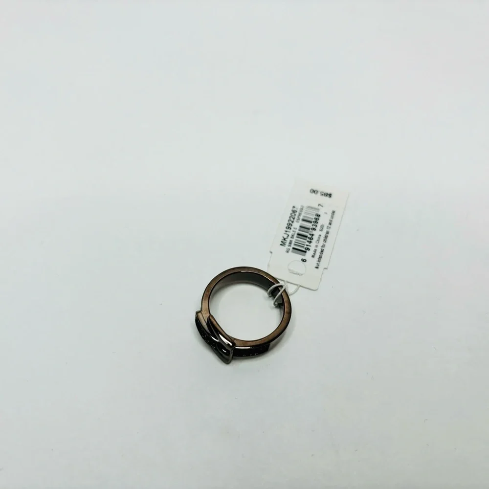 MICHAEL KORS Espresso Buckle Ring Size 7
